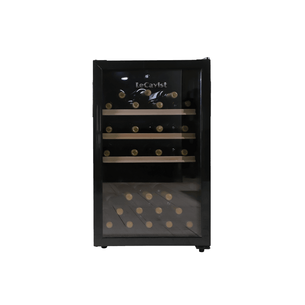 PRODUCT: LECAVIST Wine Cabinet - 63 Bottle - Single Zone - Freestanding - Black (LKCV63N) - Freestanding - LeCavist Wine Cabinets