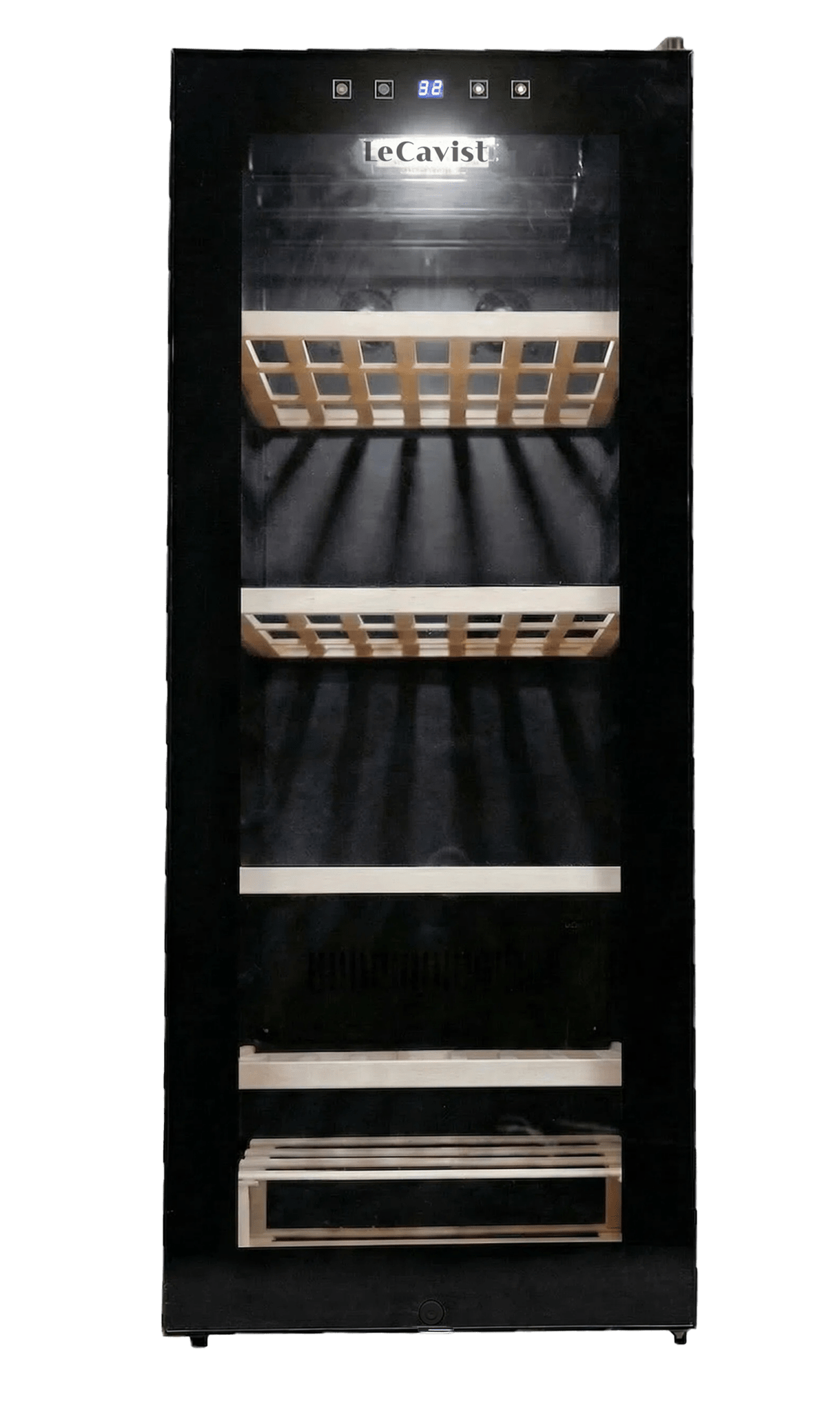 LECAVIST - 97 Bottle - Single Zone - Black Wine Cabinet (LCS100VN) - LeCavist NZ