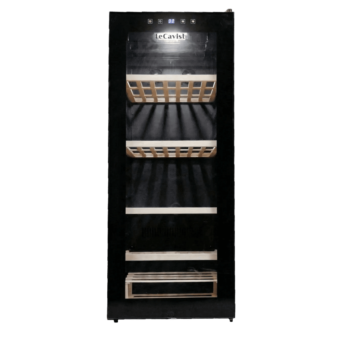 INSIDE: LECAVIST Wine Cabinet - 97 Bottle - Single Zone - Freestanding - Black (LCS100VN) PRE-ORDER - Freestanding - LeCavist Wine Cabinets