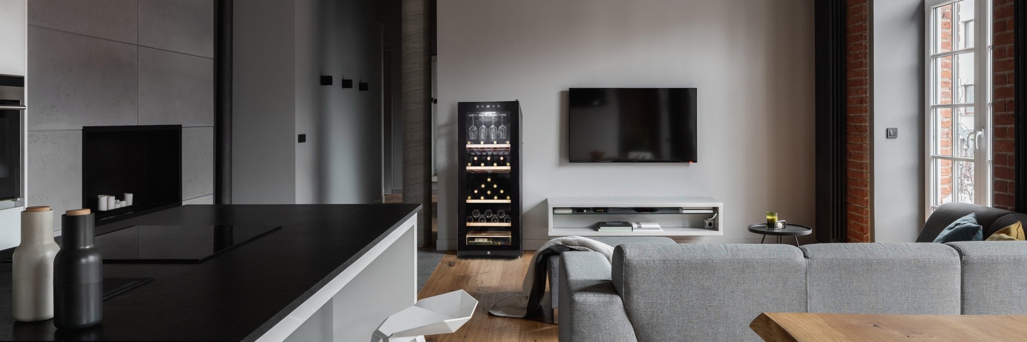 LECAVIST - 97 Bottle - Single Zone - Black Wine Cabinet (LCS100VN) - LeCavist NZ