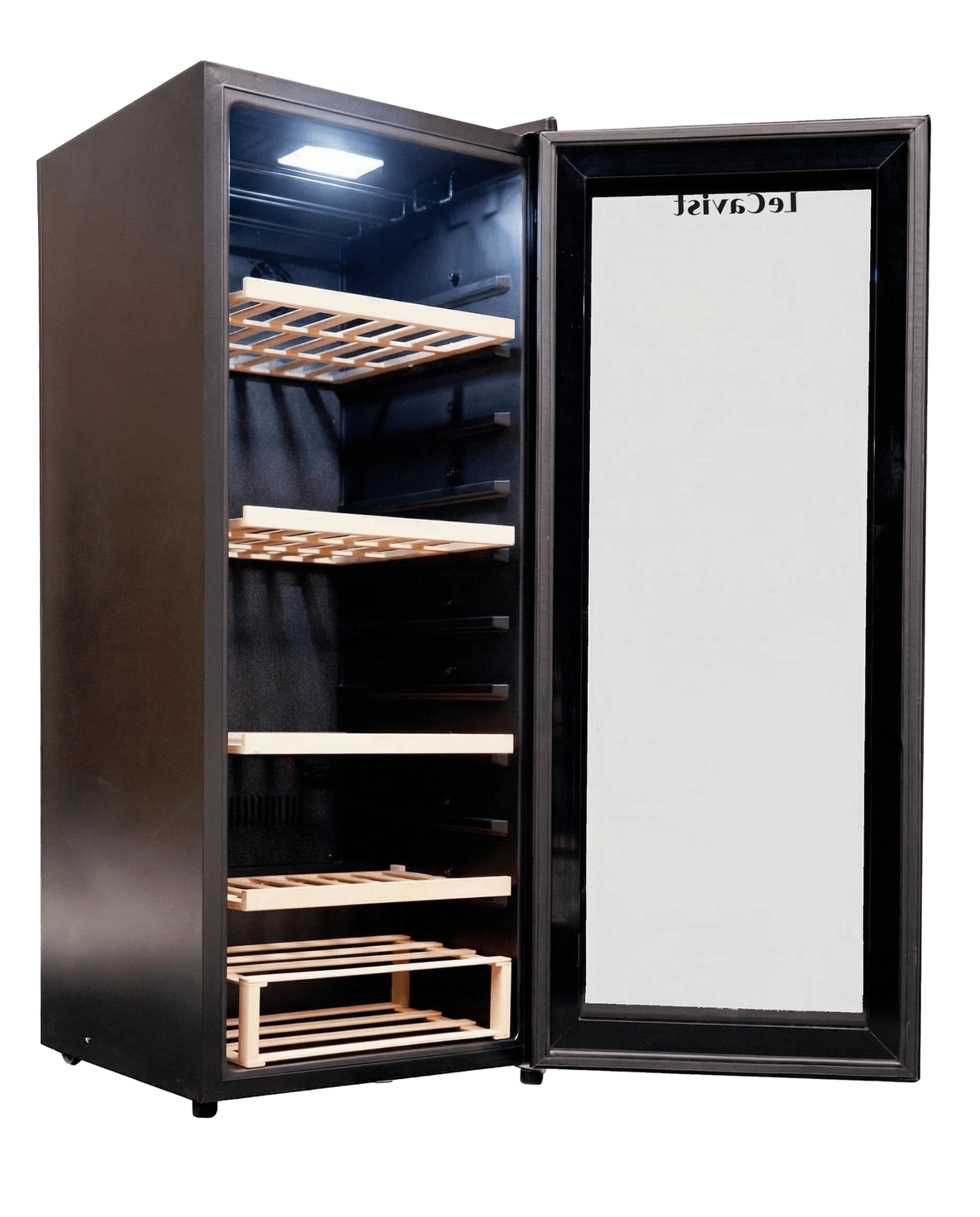 LECAVIST - 97 Bottle - Single Zone - Black Wine Cabinet (LCS100VN) - LeCavist NZ