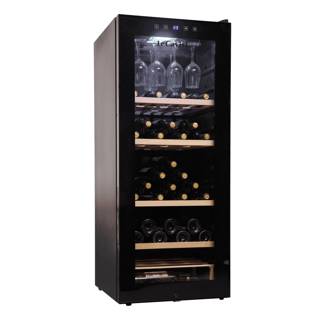 PRODUCT: LECAVIST Wine Cabinet - 97 Bottle - Single Zone - Freestanding - Black (LCS100VN) PRE-ORDER - Freestanding - LeCavist Wine Cabinets