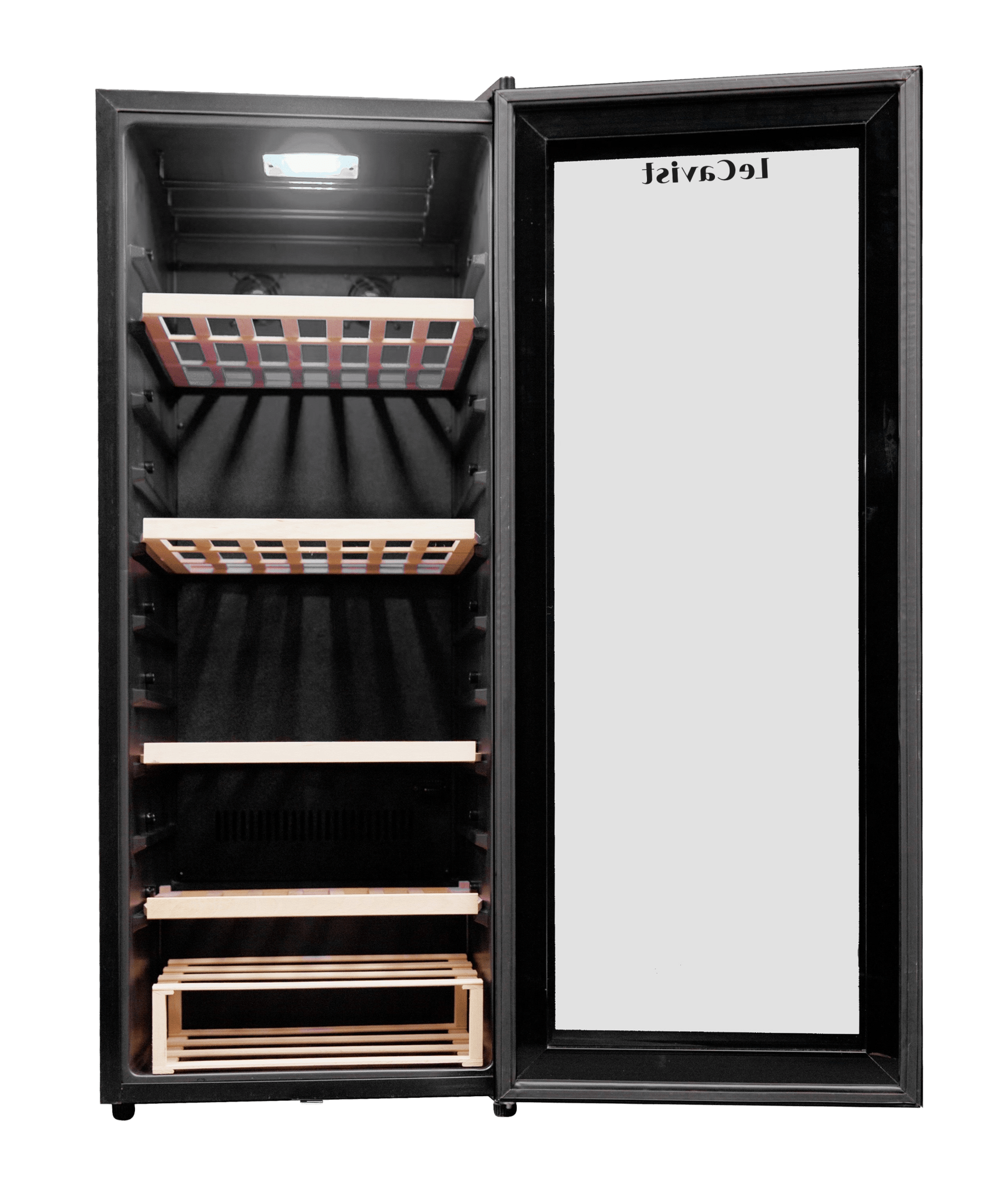 LECAVIST - 97 Bottle - Single Zone - Black Wine Cabinet (LCS100VN) - LeCavist NZ