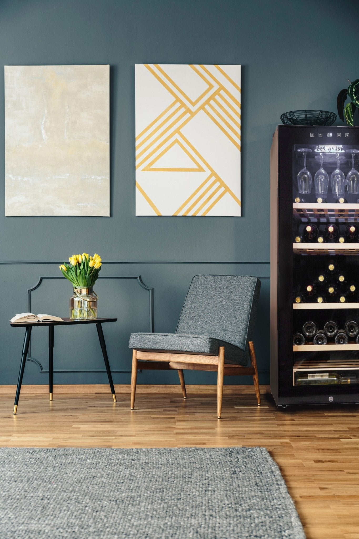 LECAVIST - 97 Bottle - Single Zone - Black Wine Cabinet (LCS100VN) - LeCavist NZ