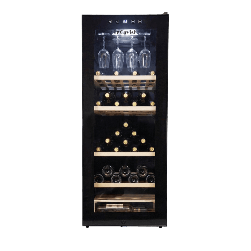 PRODUCT: LECAVIST Wine Cabinet - 97 Bottle - Single Zone - Freestanding - Black (LCS100VN) PRE-ORDER - Freestanding - LeCavist Wine Cabinets