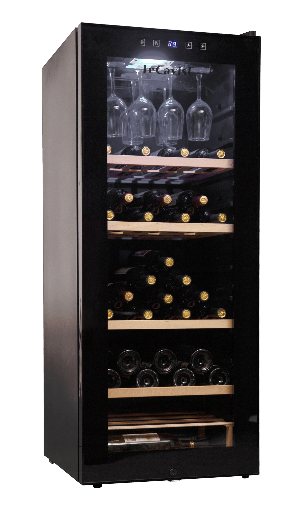 LECAVIST - 97 Bottle - Single Zone - Black Wine Cabinet (LCS100VN) - LeCavist NZ