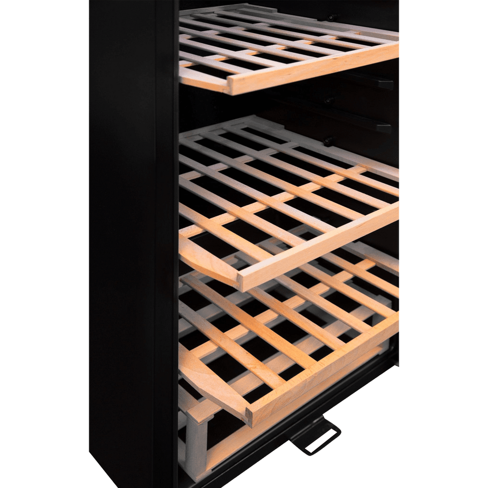 DETAILS: LECAVIST Wine Cabinet - 97 Bottle - Single Zone - Freestanding - Black (LCS100VN) PRE-ORDER - Freestanding - LeCavist Wine Cabinets