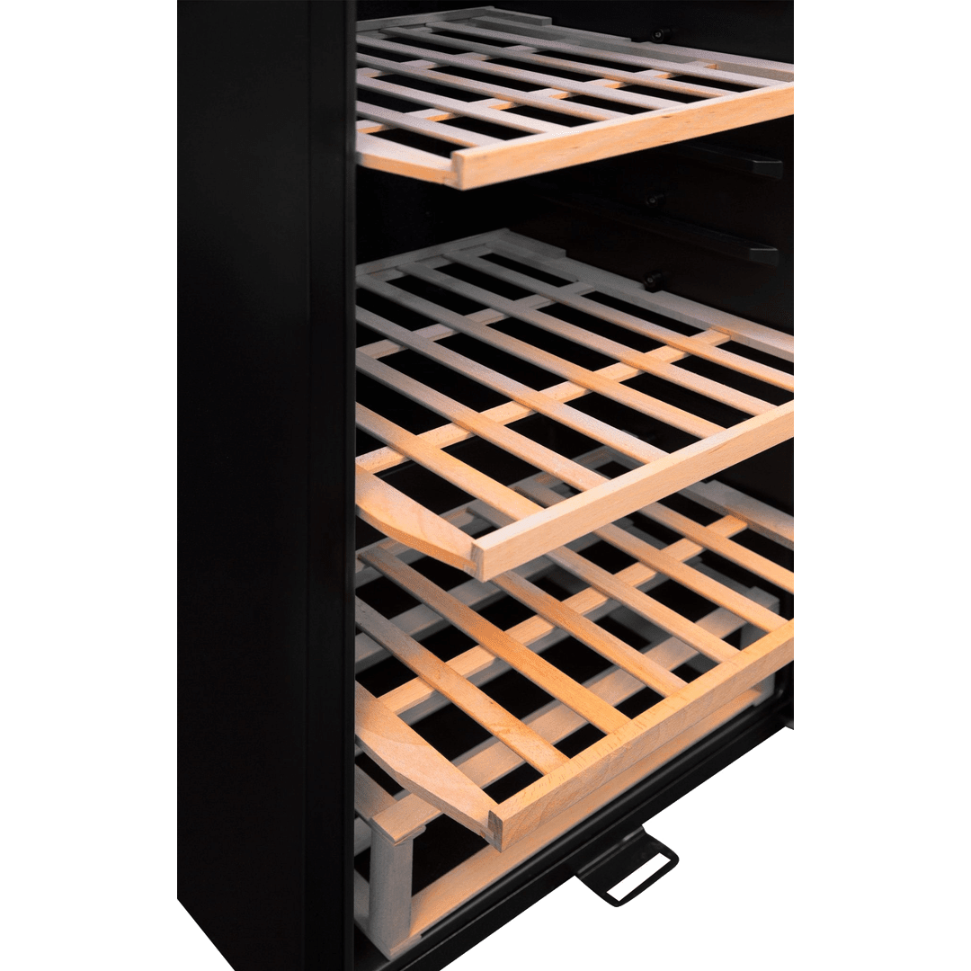 DETAILS: LECAVIST Wine Cabinet - 97 Bottle - Single Zone - Freestanding - Black (LCS100VN) PRE-ORDER - Freestanding - LeCavist Wine Cabinets