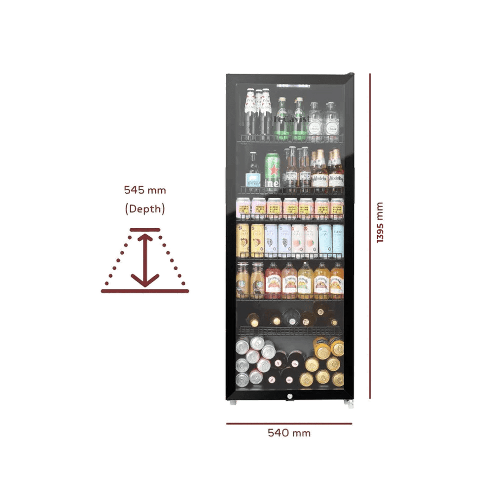 PRODUCT: LECAVIST Beverage Centre - 237L - Black (LJBC238MN) - Freestanding - LeCavist Wine Cabinets