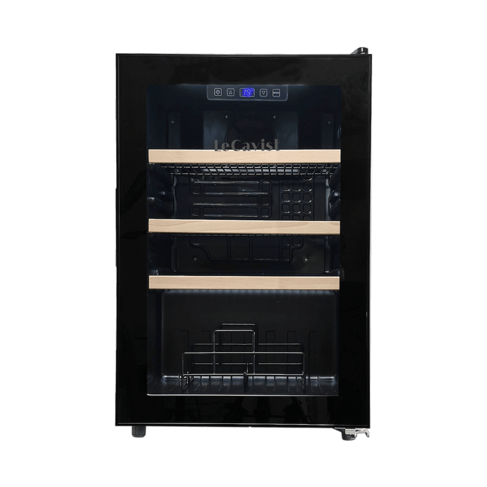PRODUCT: LECAVIST Beverage Fridge - 21 Bottle - Single Zone - Freestanding - Black (LEK21PV) Pre-Order - Freestanding - LeCavist Wine Cabinets