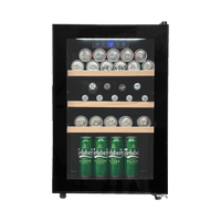 LECAVIST Beverage Fridge - 21 Bottle - Single Zone - Freestanding - Black (LEK21PV)