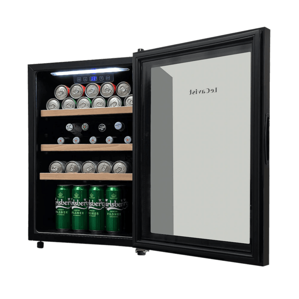 PRODUCT: LECAVIST Beverage Fridge - 21 Bottle - Single Zone - Freestanding - Black (LEK21PV) Pre-Order - Freestanding - LeCavist Wine Cabinets