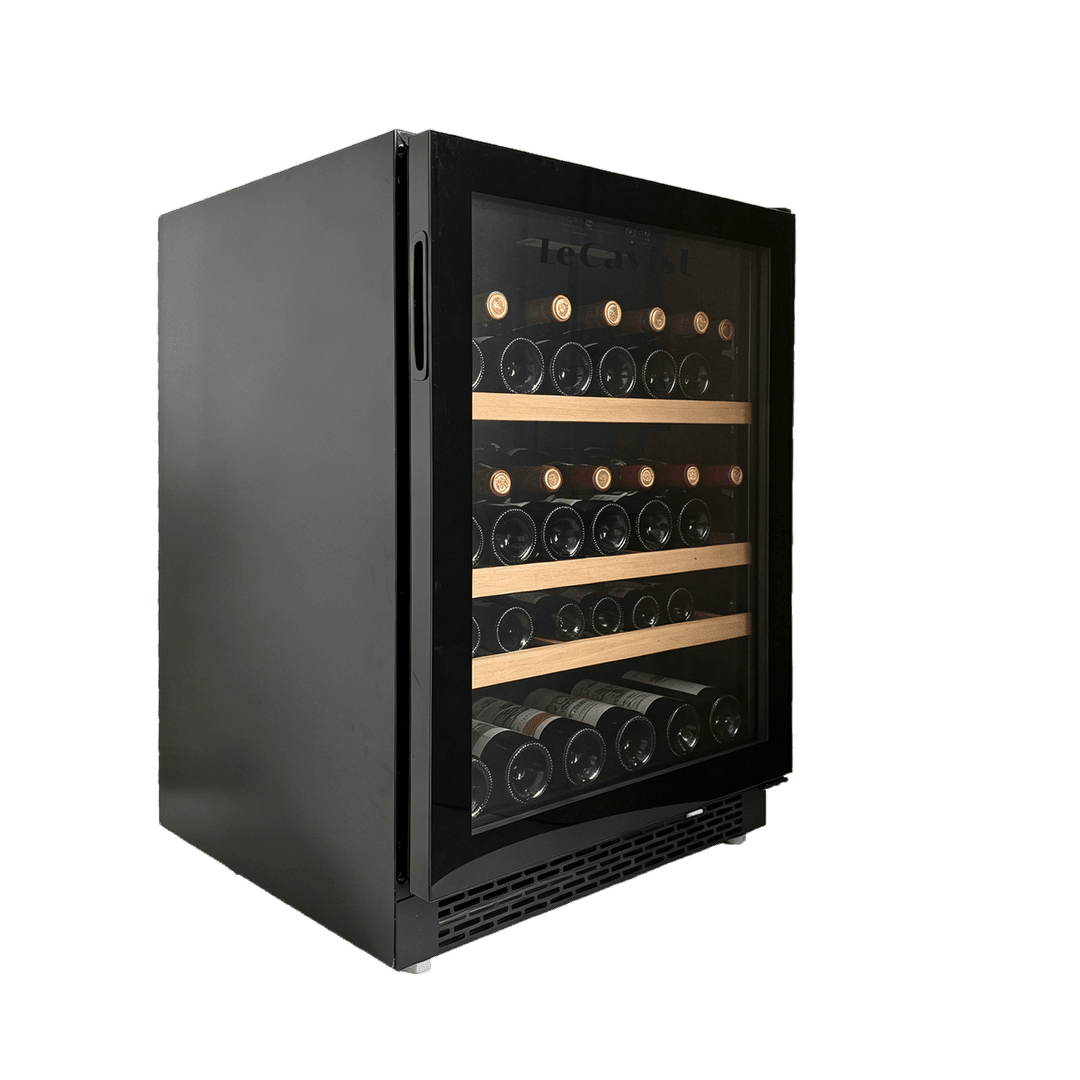 PRODUCT: LECAVIST Wine and Beverage Cabinet - 140L - Black (LJ140BC) PRE-ORDER - Built-In - LeCavist Wine Cabinets