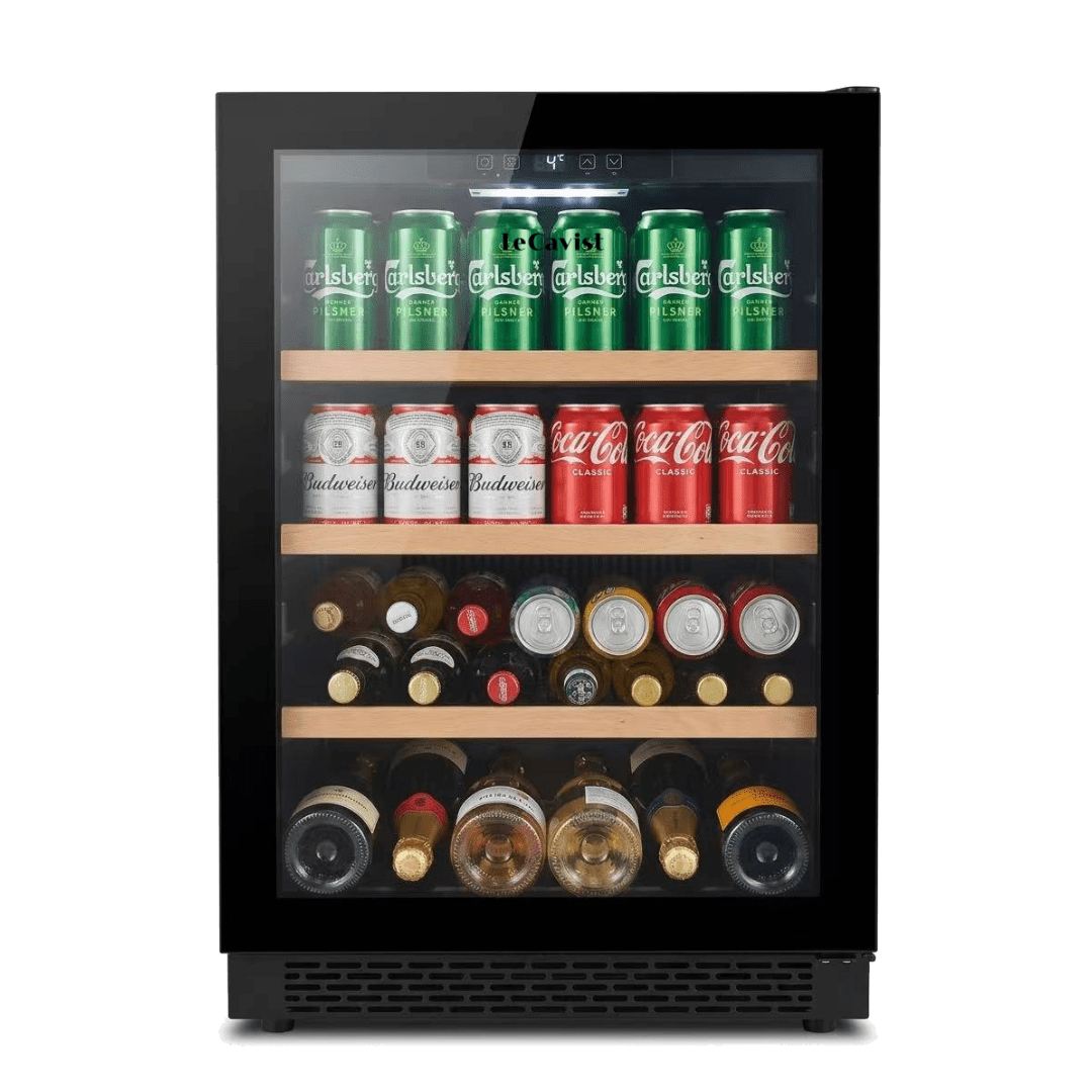PRODUCT: LECAVIST Wine and Beverage Cabinet - 140L - Black (LJ140BC) PRE-ORDER - Built-In - LeCavist Wine Cabinets