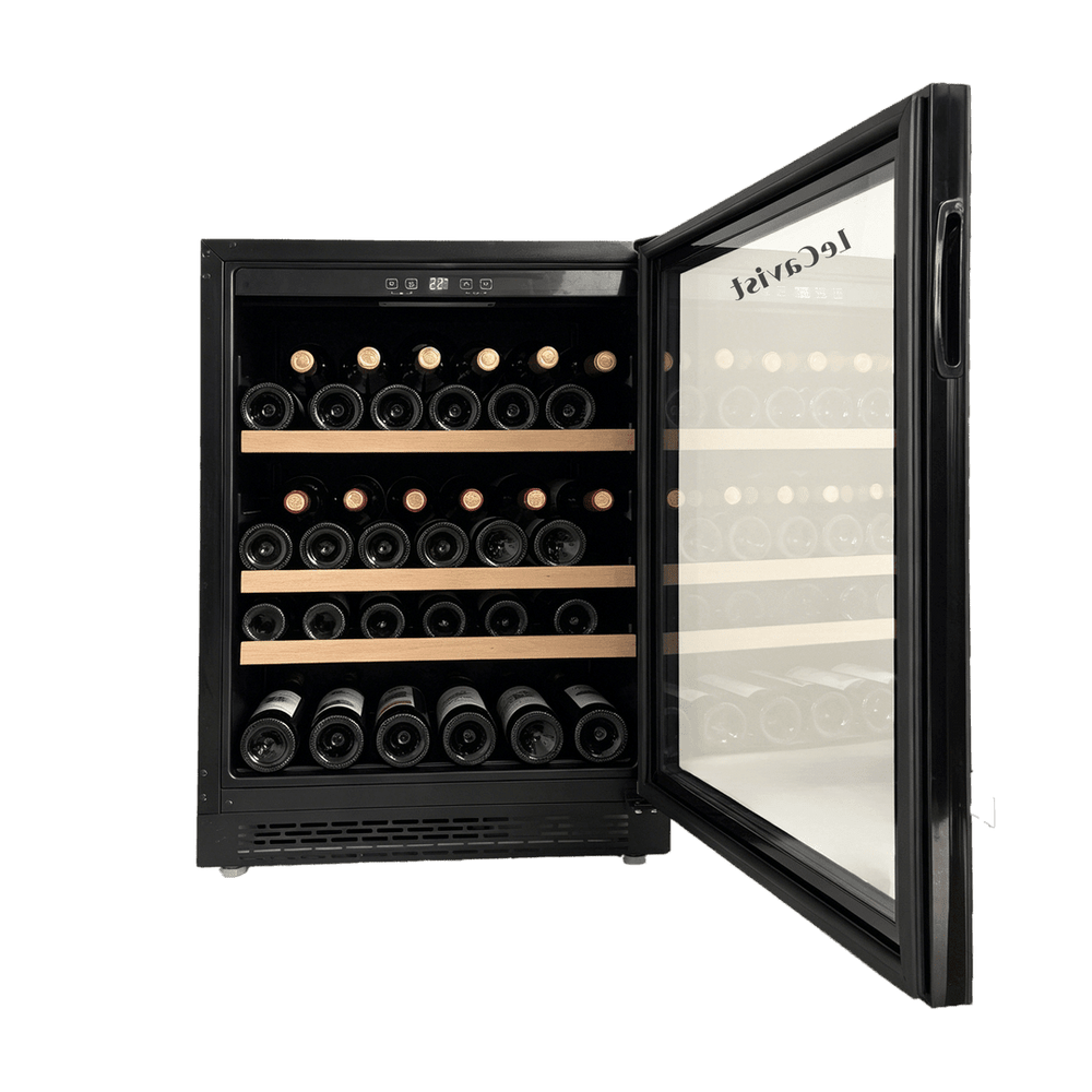 PRODUCT: LECAVIST Wine and Beverage Cabinet - 140L - Black (LJ140BC) PRE-ORDER - Built-In - LeCavist Wine Cabinets