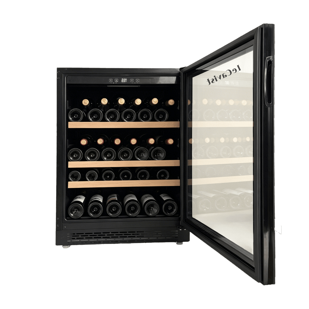 PRODUCT: LECAVIST Wine and Beverage Cabinet - 140L - Black (LJ140BC) PRE-ORDER - Built-In - LeCavist Wine Cabinets