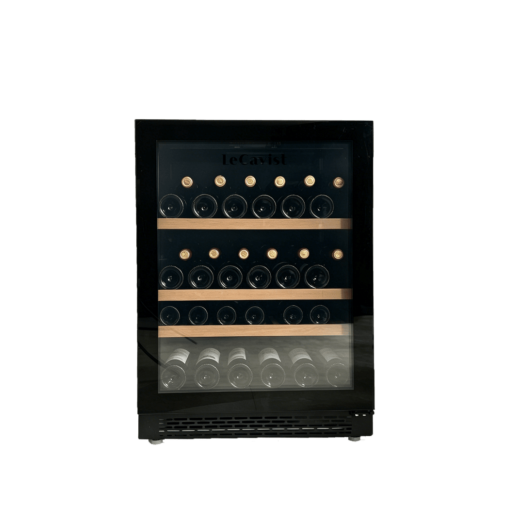 PRODUCT: LECAVIST Wine and Beverage Cabinet - 140L - Black (LJ140BC) PRE-ORDER - Built-In - LeCavist Wine Cabinets