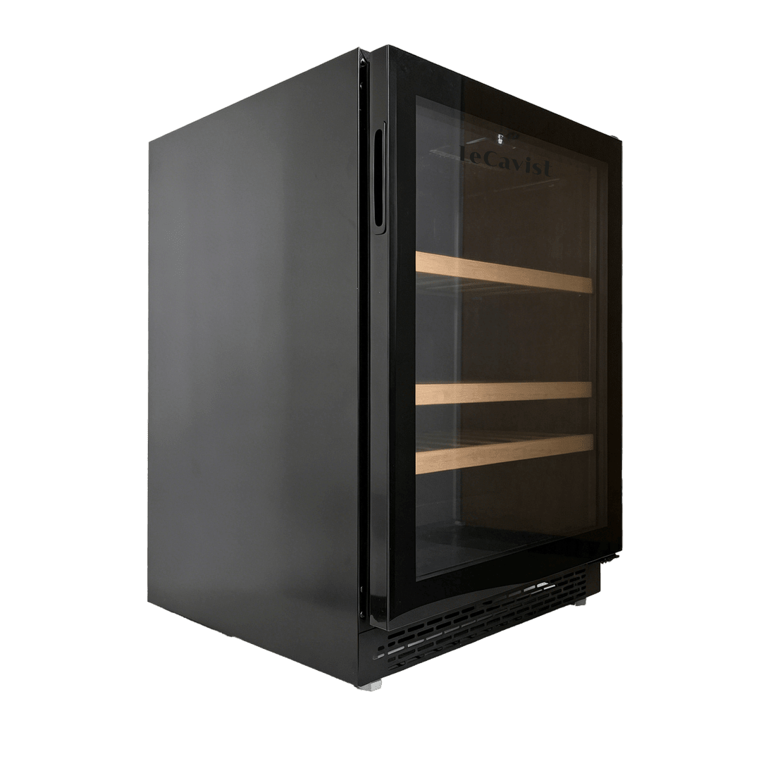 PRODUCT: LECAVIST Wine and Beverage Cabinet - 140L - Black (LJ140BC) PRE-ORDER - Built-In - LeCavist Wine Cabinets