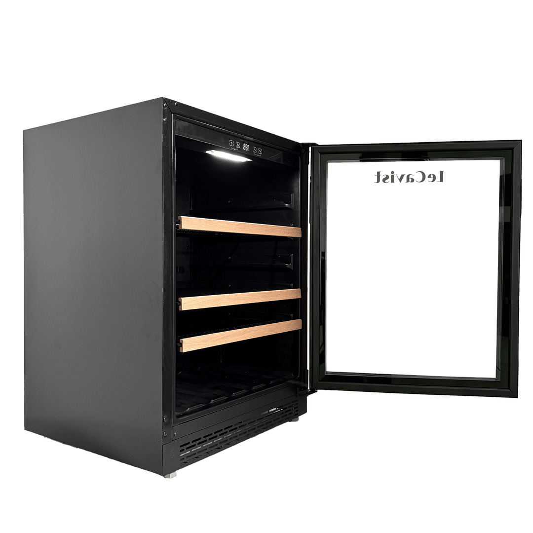 PRODUCT: LECAVIST Wine and Beverage Cabinet - 140L - Black (LJ140BC) PRE-ORDER - Built-In - LeCavist Wine Cabinets