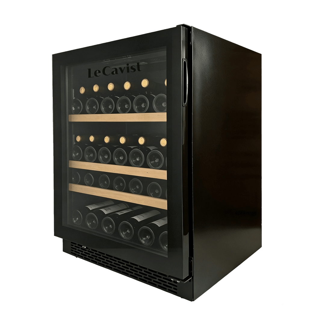 PRODUCT: LECAVIST Wine and Beverage Cabinet - 140L - Black (LJ140BC) PRE-ORDER - Built-In - LeCavist Wine Cabinets
