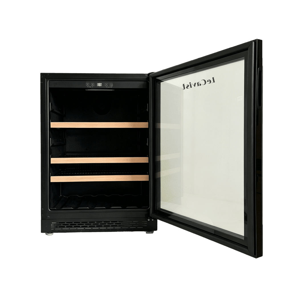 PRODUCT: LECAVIST Wine and Beverage Cabinet - 140L - Black (LJ140BC) PRE-ORDER - Built-In - LeCavist Wine Cabinets