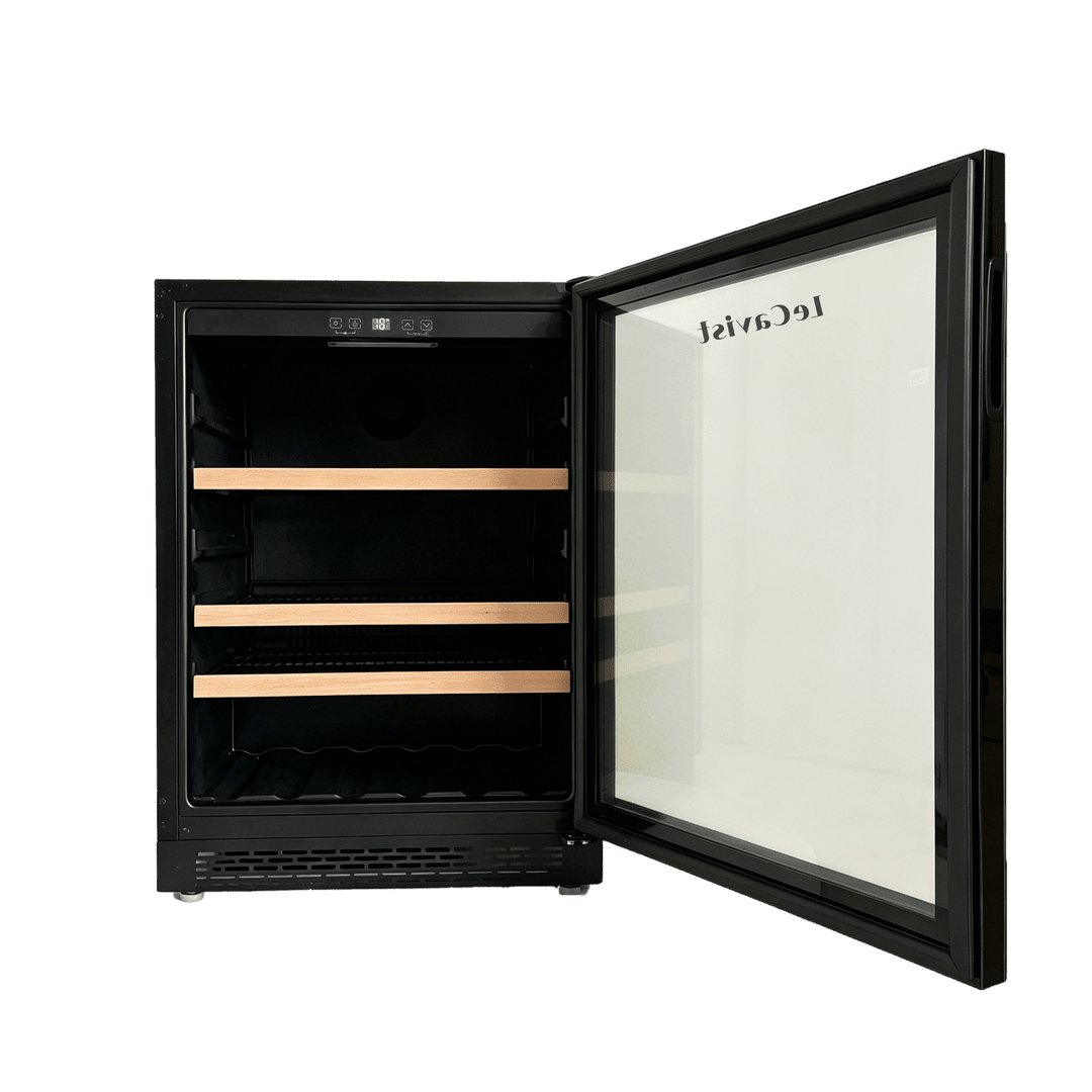 PRODUCT: LECAVIST Wine and Beverage Cabinet - 140L - Black (LJ140BC) PRE-ORDER - Built-In - LeCavist Wine Cabinets