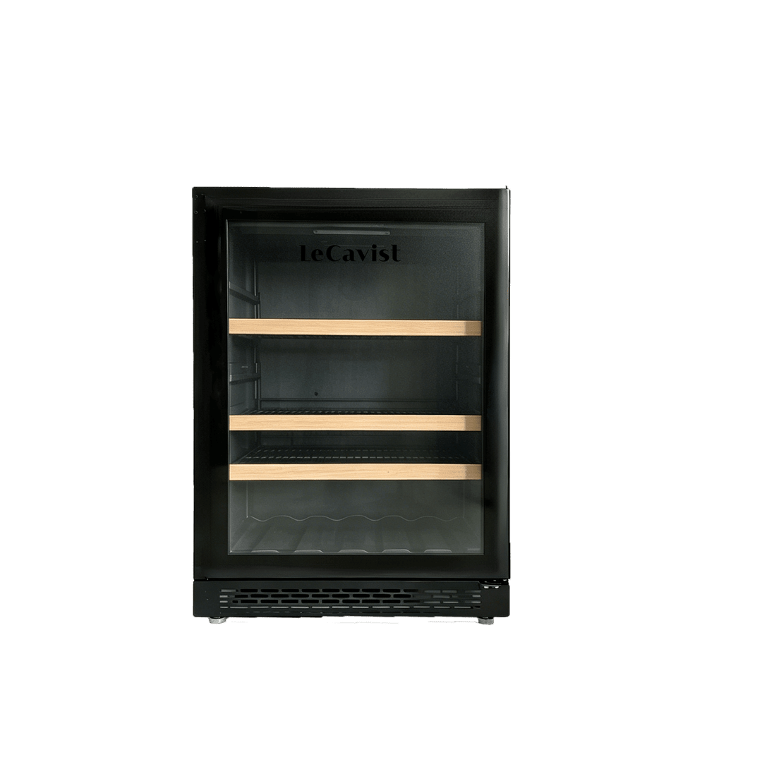 PRODUCT: LECAVIST Wine and Beverage Cabinet - 140L - Black (LJ140BC) PRE-ORDER - Built-In - LeCavist Wine Cabinets