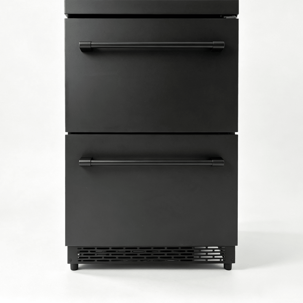 LECAVIST Wine Cabinet - 133 Bottle - Triple Zone with Beverage Drawers - Built-in - Black (LCS458VN2DP) - LeCavist NZ