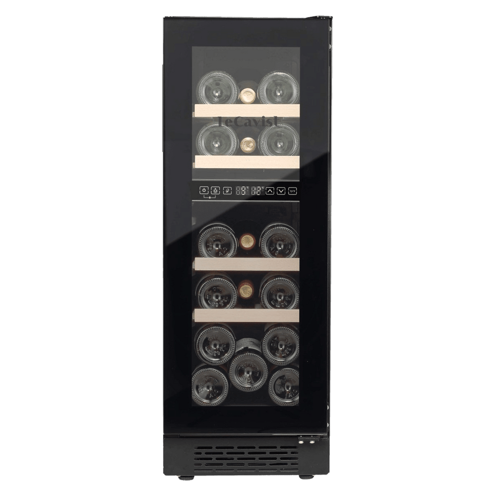 PRODUCT: LECAVIST Wine Cabinet - 17 Bottle - Dual Zone - Built-In - Black (LJ17VN2ZBU) - Built-In - LeCavist Wine Cabinets