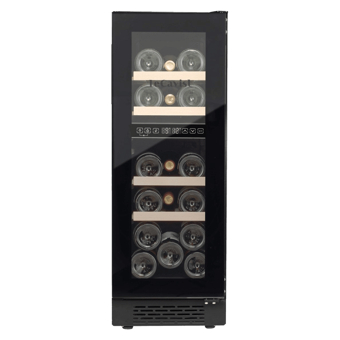 PRODUCT: LECAVIST Wine Cabinet - 17 Bottle - Dual Zone - Built-In - Black (LJ17VN2ZBU) - Built-In - LeCavist Wine Cabinets