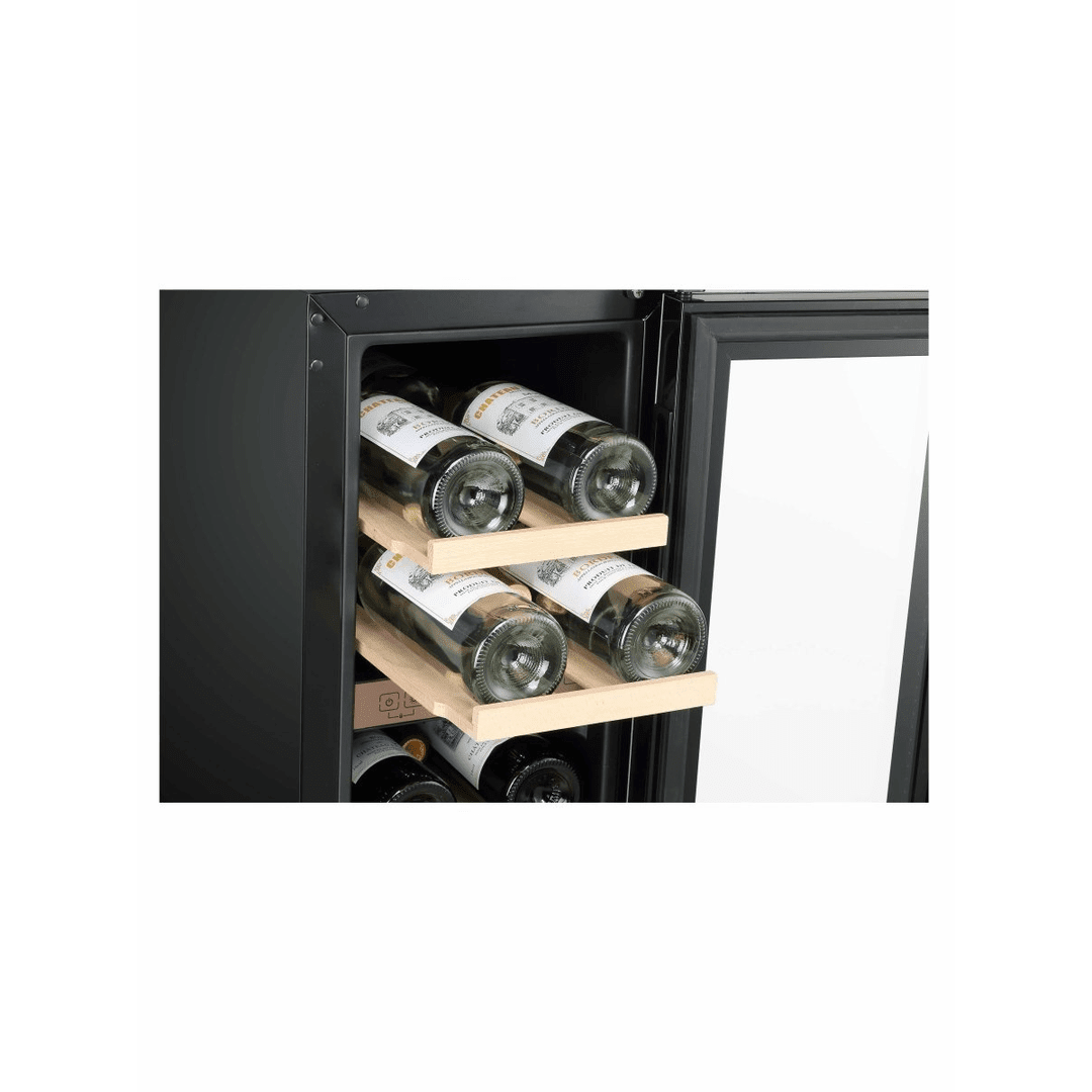 INSIDE: LECAVIST Wine Cabinet - 17 Bottle - Dual Zone - Built-In - Black (LJ17VN2ZBU) - Built-In - LeCavist Wine Cabinets