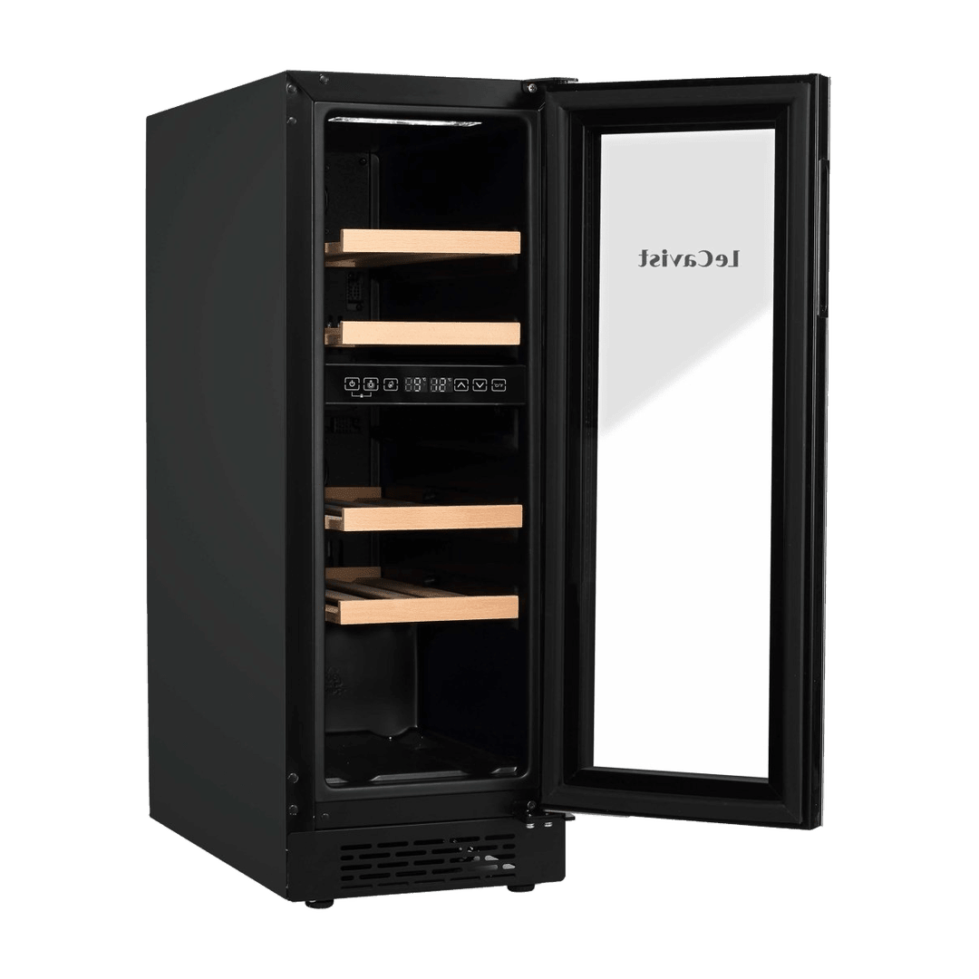 PRODUCT: LECAVIST Wine Cabinet - 17 Bottle - Dual Zone - Built-In - Black (LJ17VN2ZBU) - Built-In - LeCavist Wine Cabinets