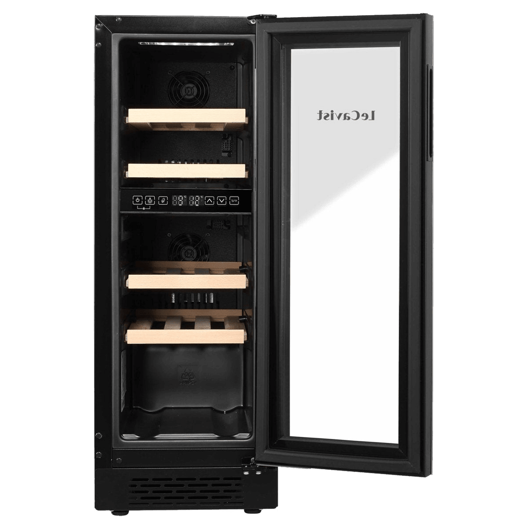 PRODUCT: LECAVIST Wine Cabinet - 17 Bottle - Dual Zone - Built-In - Black (LJ17VN2ZBU) - Built-In - LeCavist Wine Cabinets