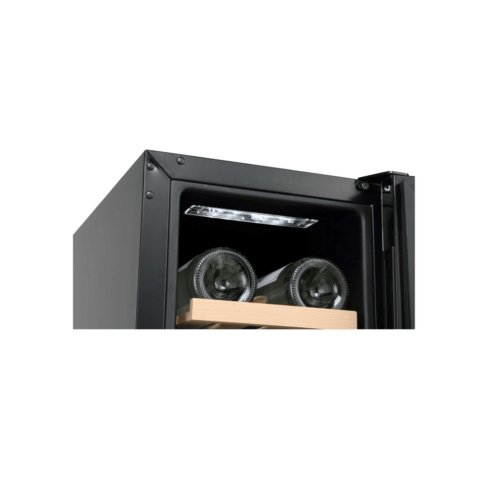 INSIDE: LECAVIST Wine Cabinet - 17 Bottle - Dual Zone - Built-In - Black (LJ17VN2ZBU) - Built-In - LeCavist Wine Cabinets