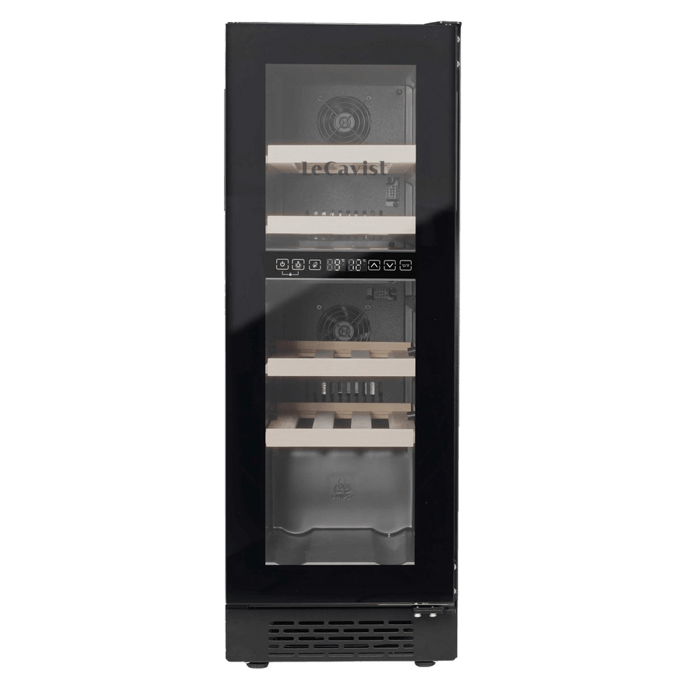 PRODUCT: LECAVIST Wine Cabinet - 17 Bottle - Dual Zone - Built-In - Black (LJ17VN2ZBU) - Built-In - LeCavist Wine Cabinets