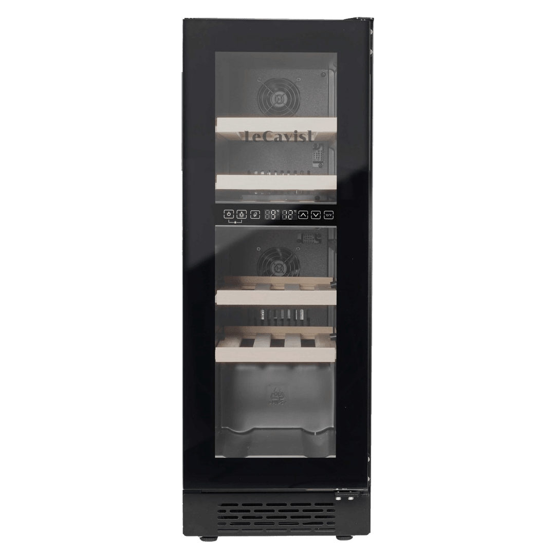 PRODUCT: LECAVIST Wine Cabinet - 17 Bottle - Dual Zone - Built-In - Black (LJ17VN2ZBU) - Built-In - LeCavist Wine Cabinets