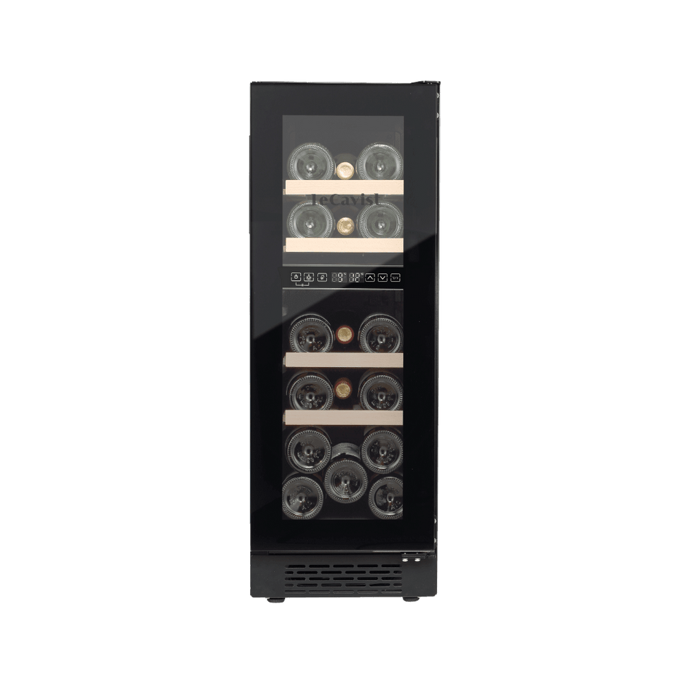 PRODUCT: LECAVIST Wine Cabinet - 17 Bottle - Dual Zone - Built-In - Black (LJ17VN2ZBU) - Built-In - LeCavist Wine Cabinets