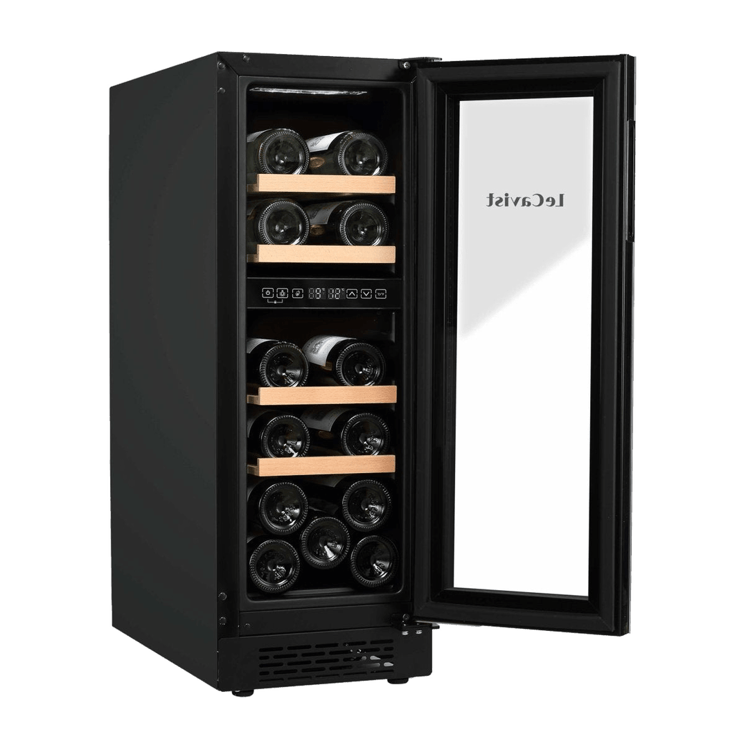 PRODUCT: LECAVIST Wine Cabinet - 17 Bottle - Dual Zone - Built-In - Black (LJ17VN2ZBU) - Built-In - LeCavist Wine Cabinets