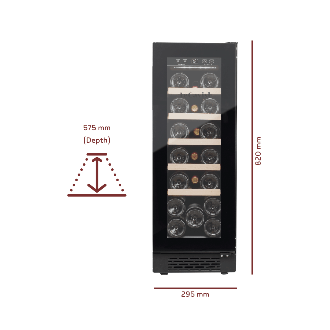 PRODUCT: LECAVIST 20 Bottle Wine Cabinet Single Zone LJ20VNBU - Built - In - Lecavist AU