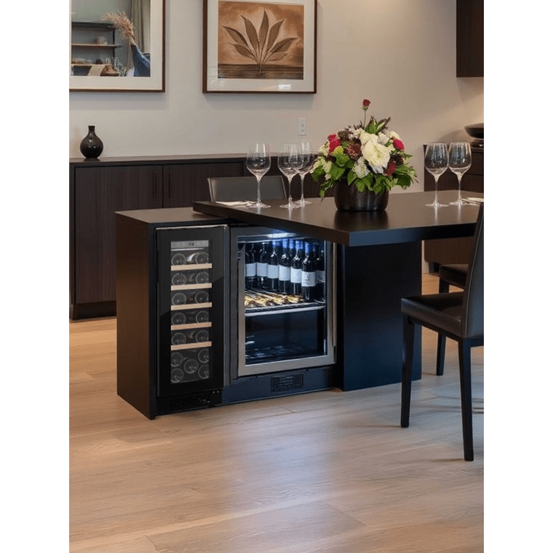 LIFESTYLE: LECAVIST Wine Cabinet - 20 Bottle - Single Zone - Built-In - Black (LJ20VNBU) - Built-In - LeCavist Wine Cabinets