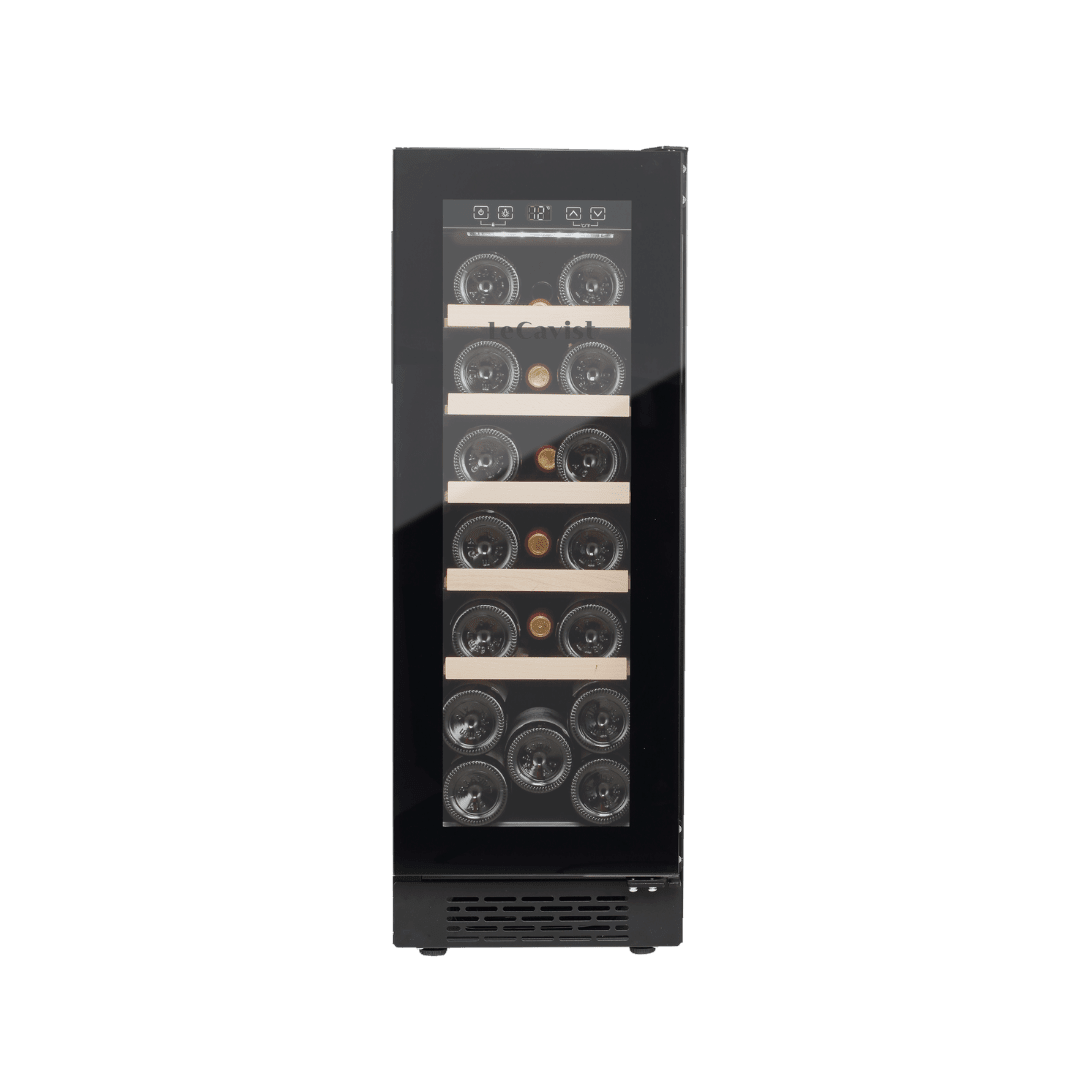 PRODUCT: LECAVIST Wine Cabinet - 20 Bottle - Single Zone - Built-In - Black (LJ20VNBU) - Built-In - LeCavist Wine Cabinets