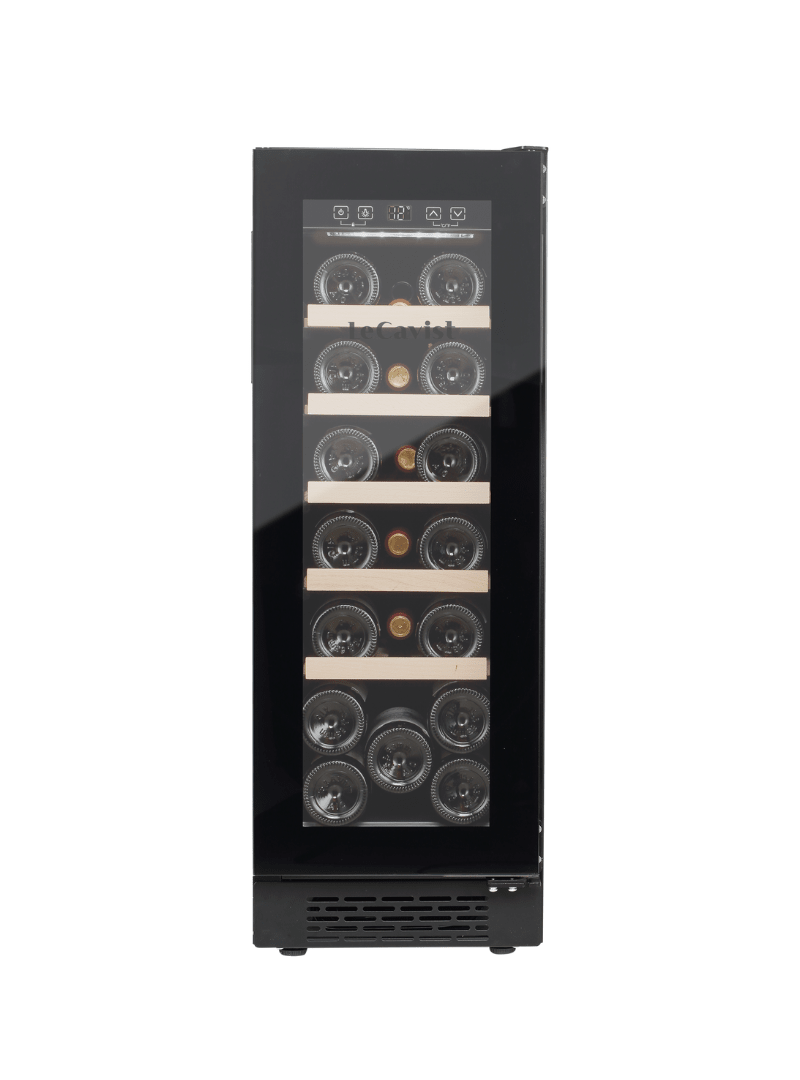 LECAVIST Wine Cabinet - 20 Bottle - Single Zone - Built - In - Black (LJ20VNBU) - LeCavist NZ