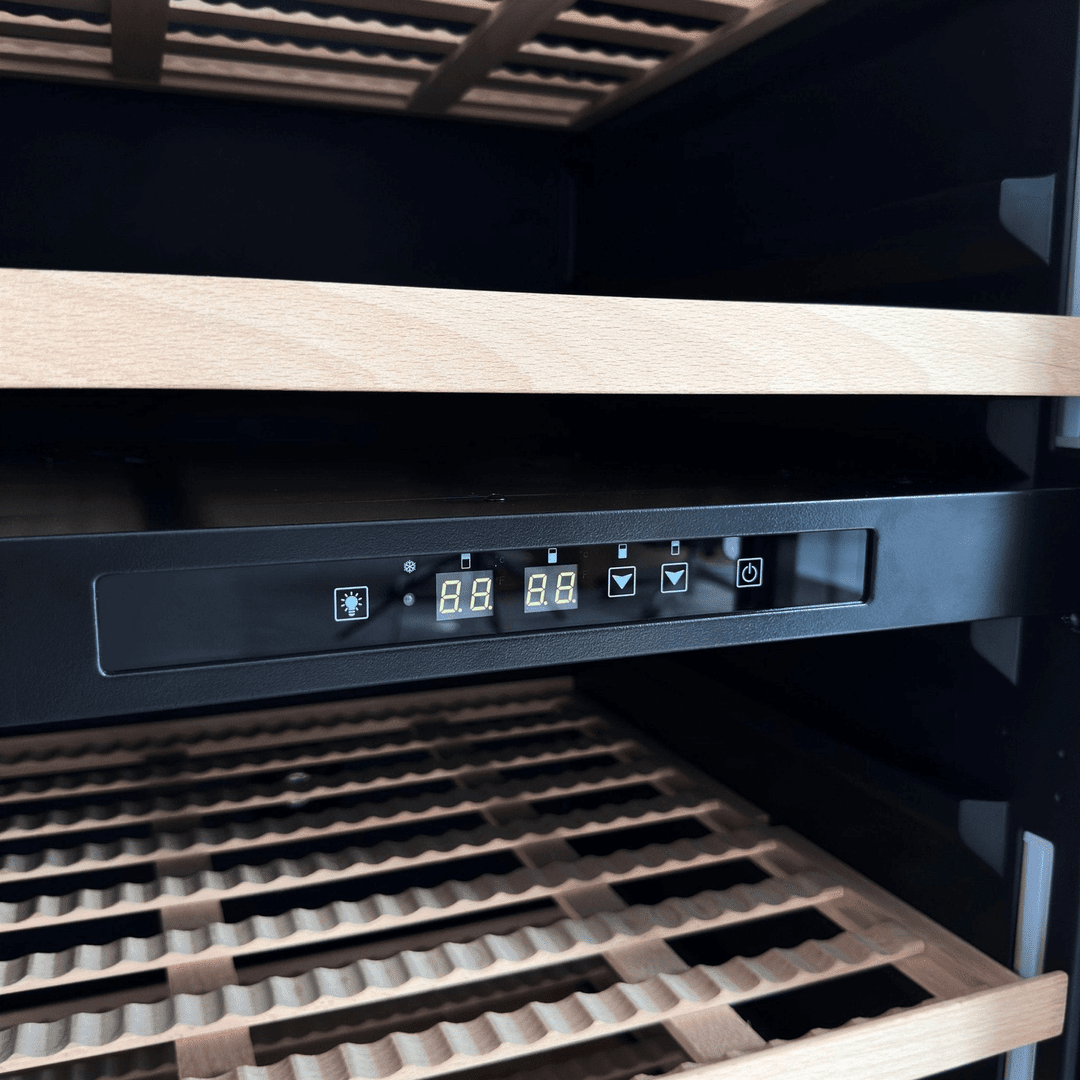 INSIDE: LECAVIST Wine Cabinet - 209 Bottle - Dual Zone - Built-In - Black (LCS210VN2ZBI) PRE-ORDER - Built-In - LeCavist Wine Cabinets