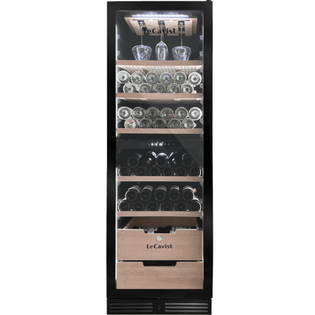 PRODUCT: LECAVIST Wine Cabinet - 209 Bottle - Dual Zone - Built-In - Black (LCS210VN2ZBI) PRE-ORDER - Built-In - LeCavist Wine Cabinets