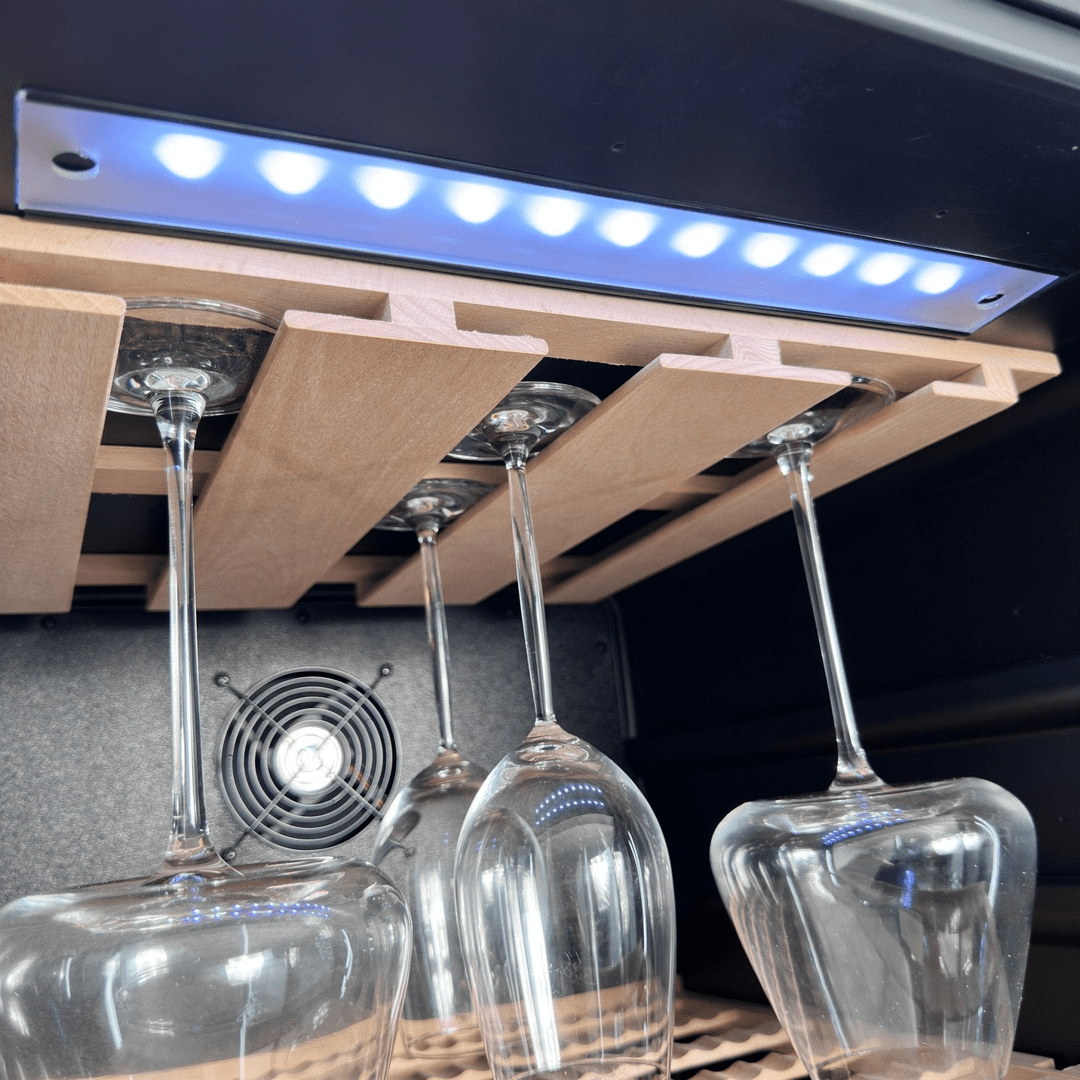 INSIDE: LECAVIST Wine Cabinet - 209 Bottle - Dual Zone - Built-In - Black (LCS210VN2ZBI) PRE-ORDER - Built-In - LeCavist Wine Cabinets