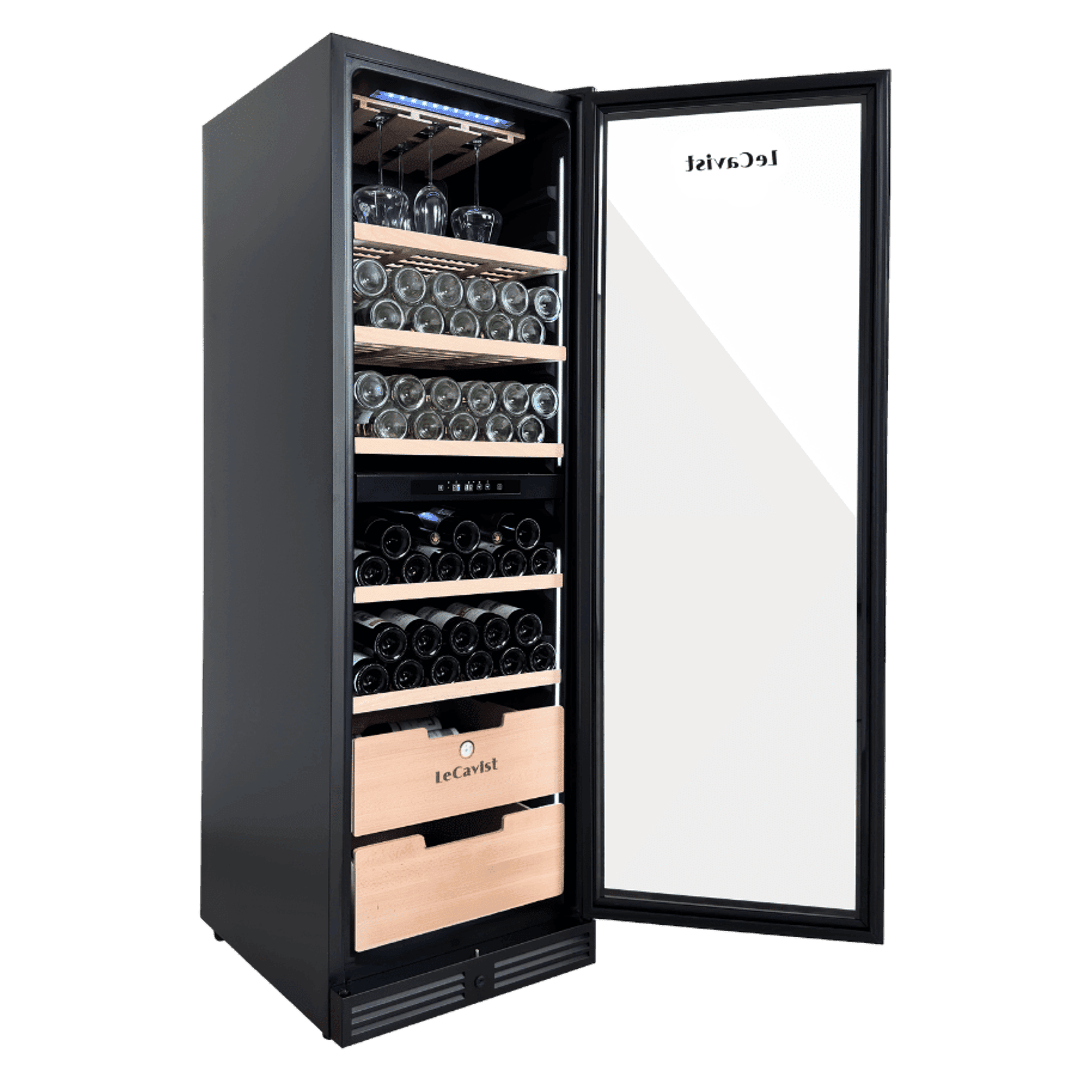 PRODUCT: LECAVIST Wine Cabinet - 209 Bottle - Dual Zone - Built-In - Black (LCS210VN2ZBI) PRE-ORDER - Built-In - LeCavist Wine Cabinets