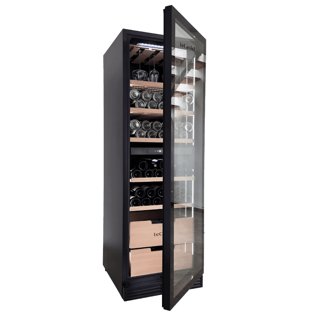 PRODUCT: LECAVIST Wine Cabinet - 209 Bottle - Dual Zone - Built-In - Black (LCS210VN2ZBI) PRE-ORDER - Built-In - LeCavist Wine Cabinets