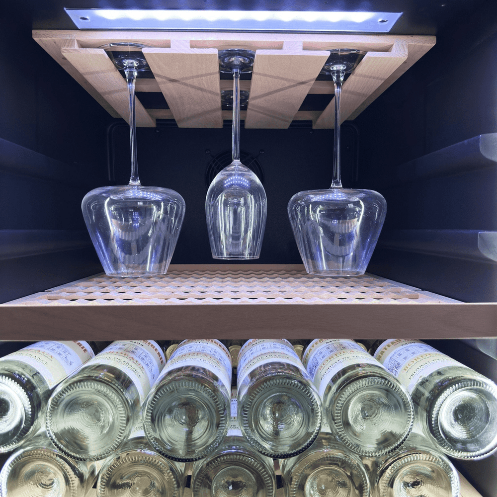 INSIDE: LECAVIST Wine Cabinet - 209 Bottle - Dual Zone - Built-In - Black (LCS210VN2ZBI) PRE-ORDER - Built-In - LeCavist Wine Cabinets