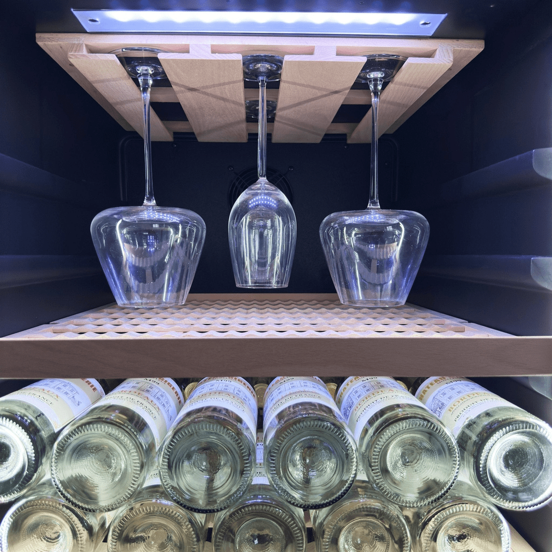 INSIDE: LECAVIST Wine Cabinet - 209 Bottle - Dual Zone - Built-In - Black (LCS210VN2ZBI) PRE-ORDER - Built-In - LeCavist Wine Cabinets
