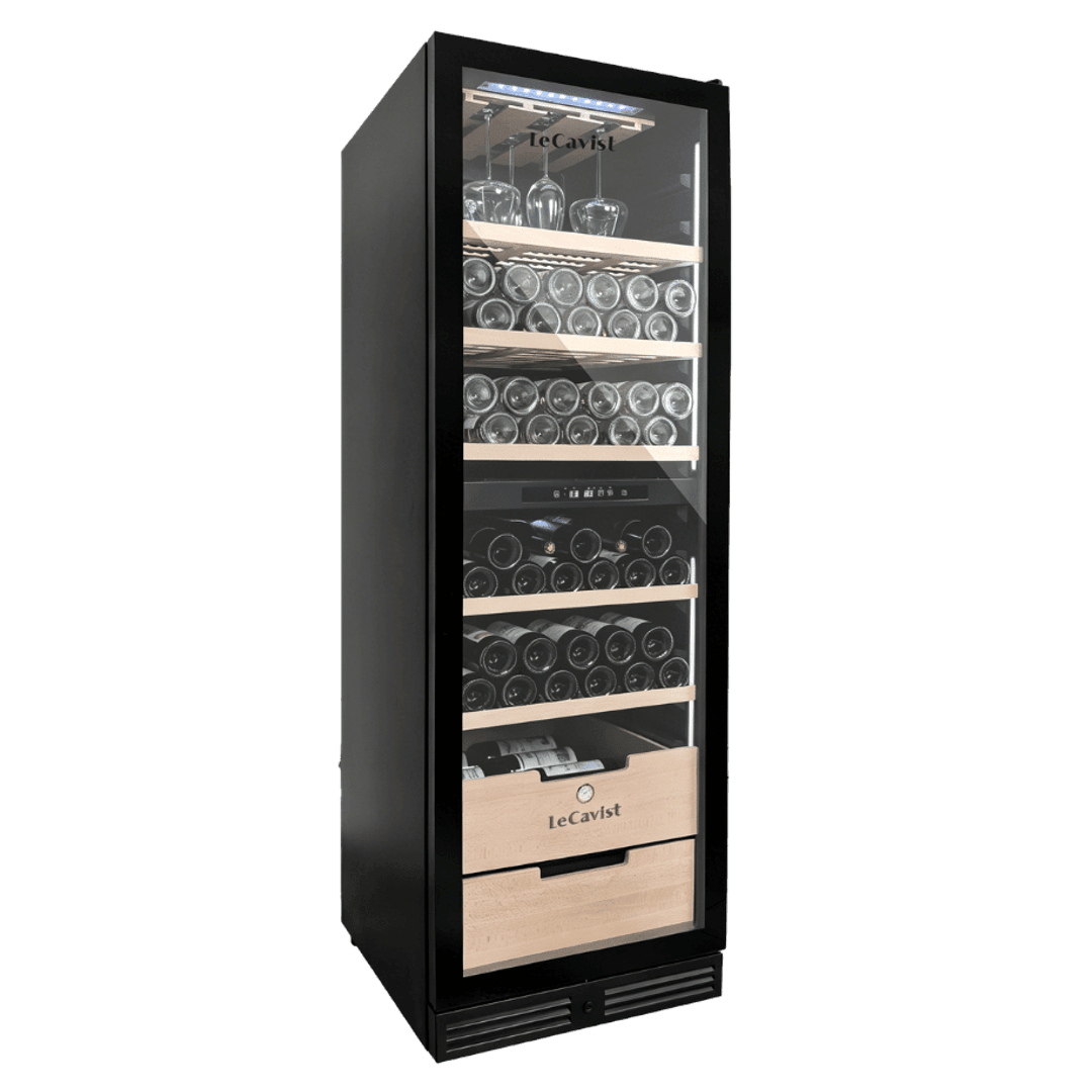 PRODUCT: LECAVIST Wine Cabinet - 209 Bottle - Dual Zone - Built-In - Black (LCS210VN2ZBI) PRE-ORDER - Built-In - LeCavist Wine Cabinets
